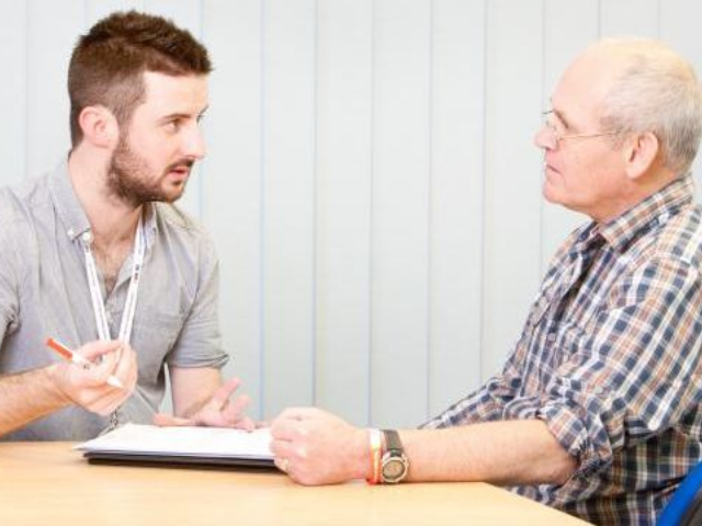 Speaking to a patient