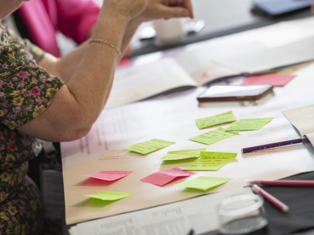 Post its close up