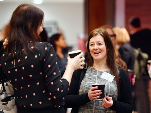 Female delegates chatting