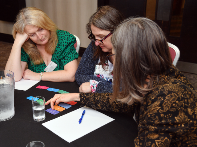 Three women taking part in public involvement