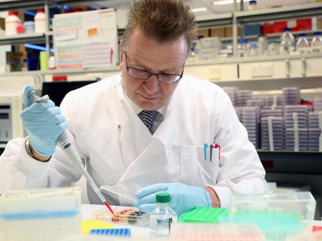 man working in lab