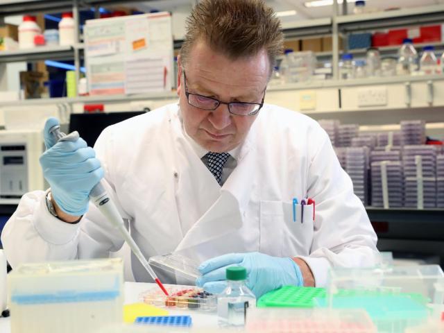 man working in lab