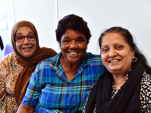 members of the public smiling