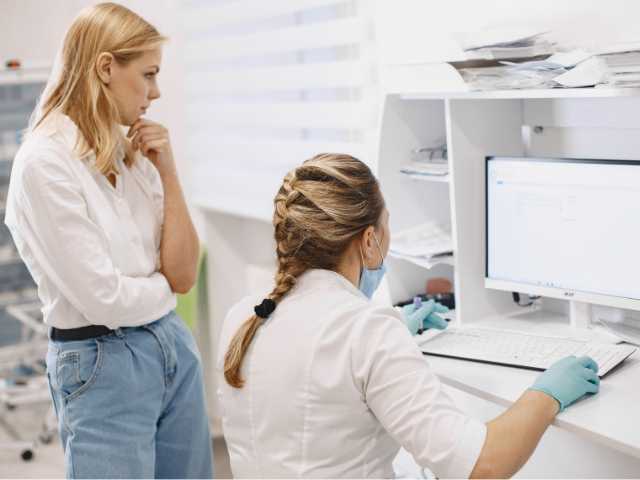 Two women in a lab