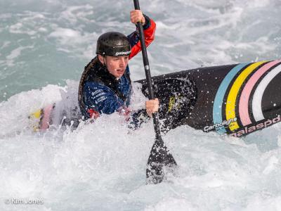 Megan Hamer-Evans in canoe