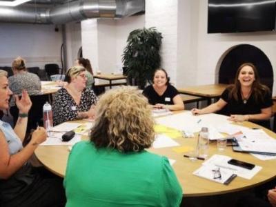 people in group talking 