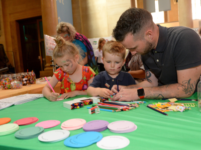 Children playing at an event.